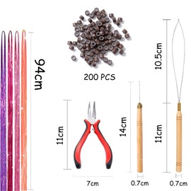 Hair Extension Set, Glitter Hair, Hair Extension, Hair Tinsel Strands, 16 Colours Glitter Strands for Hair, Multiple Colours, Suitable for Parties, Bars, Photography