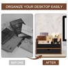 Dhmkfly Desk Organizer with Drawer Wood File Office Mail Organizer