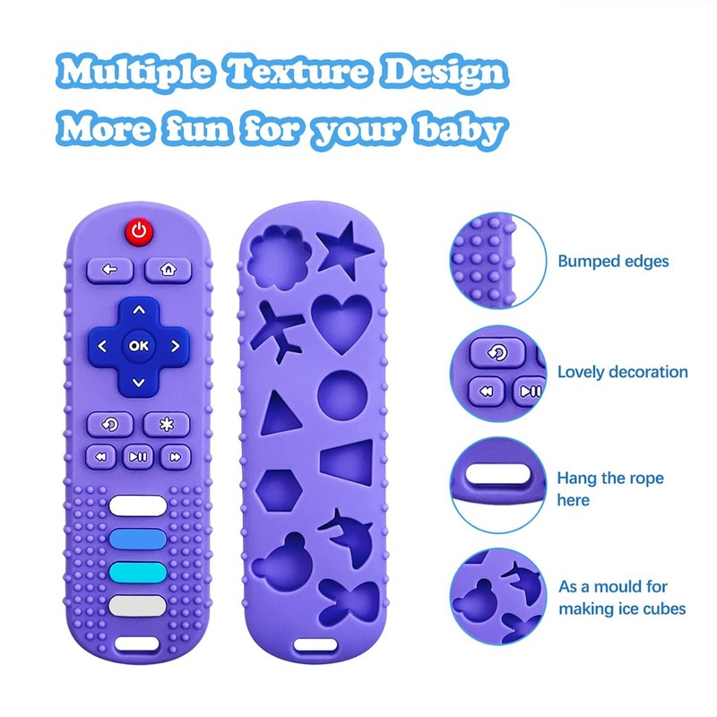 ROBBEAR Baby Teething Toys, Food Grade Silicone Teether for Babies
