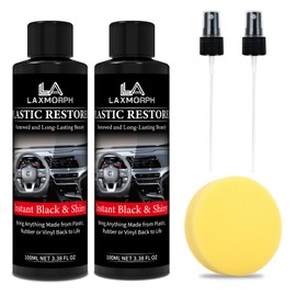 Laxmorph Plastic Restorer - Car Trim Restorer,Cars Ceramic Plastic Coating Trim Restore, Shines & Protects Plastic, Vinyl & Rubber Surfaces,2packs