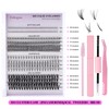 Fologoo Fishtail False Eyelash Set with Lower Lashes, 14 Rows,