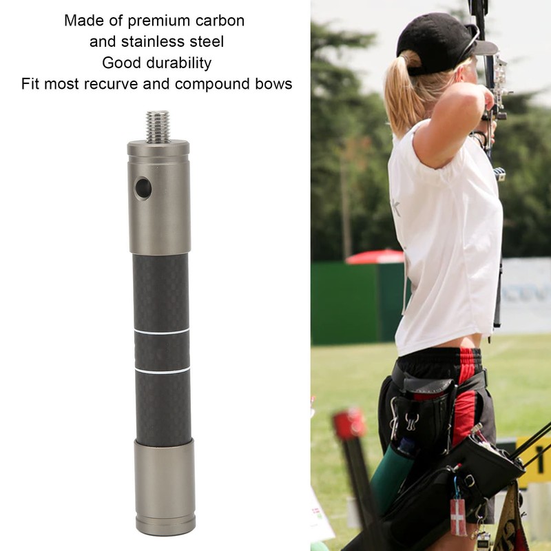 5in Archery Stabilizer Carbon Stainless Steel Portable Archery Balance Bar