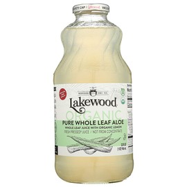 Lakewood Organic Pure Whole Leaf Aloe, 32 Ounce (Pack of 6)