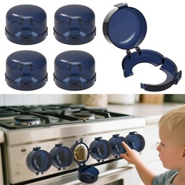 Child Safety Stove Knob Covers Fits knobs Under 1.56 inches in Diameter and 2.1 inches in Height Waterproof, Oil-Resistant, and Heat-Resistant (5-Pack)