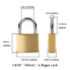 SEPOX 16 Pcs 40mm Heavy-Duty Solid Brass Padlocks with Same