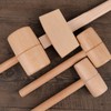 Wooden Mallet Round Head Lightweight Solid Beech Wood Hammer for