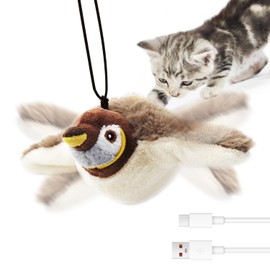 LuGirlre Flying Bird Cat Toy,2025 New Interactive Chirping Bird Cat Toy for Indoor Cats,Flapping Wings, Plush Kitten Exercise Toys(That Cannot Fly)