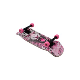 SPITBOARDS 34 mm Fingerboard OLDSCHOOL Cruiser Pro Complete Setup, Pre-Assembled 5-Layer Wood, Pro Trucks, Soft Urethane 60D Bearing Wheels, Real-Wear Graphics, Lasered Foam Tape 'Pink Tiger'