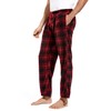 DG Hill Mens PJ Pajama Bottoms Fleece - Plaid Lounge