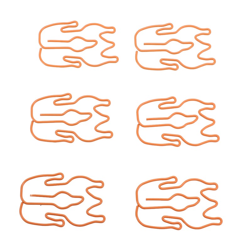 100pcs Paper Clips Cute Duck Shaped Decorative Metal Paperclips with
