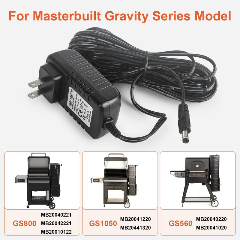 19.6ft Power Adapter 9004190216 for Masterbuilt Gravity Series 560/800/1050 XL