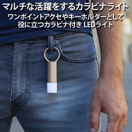 Lexon - Nomady フラッシュLED警告ライト ブラックカラビナフック付き