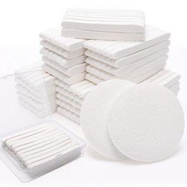 Luxiv 360+1 Paquete Blancas Comprimidas Esponjas Faciales, Compresa Redonda Esponja de Limpieza Facial para Esteticistas Esponja Facial Suave Comprimida Esponjas de Maquillaje Con Estuche de Viaje(360