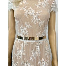 ONDEGO® Brautgürtel GOLD SILBER Taillengürtel verstellbar Champagner Blush Rose Gürtel Braut Hochzeit Hochzeitskleid (Gold)