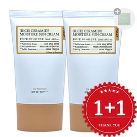 Puli Rice Cera Moisture Sunscreen 50mlx2 Sunscreen Organic Tea Hwajalmuk Long-lasting Cleansing Tissue Included / 풀리 쌀 세라 수분 선크림 50mlx2개 썬크림 유기자차 화잘먹 지속력 클렌징티슈포함