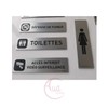 AUA SIGNALETIQUE - Plaque Aluminium brossé imprimé AluSign DARK -