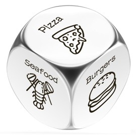Funny Decision Dice Food Dice Gifts for Couples Wedding Gifts for Husband Wife Birthday Gift Date Night Dice Game Dice (Food Dice Sandwiches Dumplings Seafood Burgers Pizza Chicken)