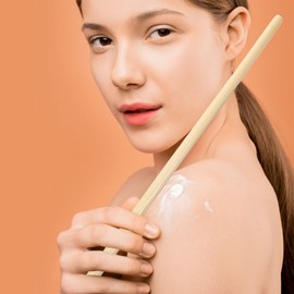 Beavorty Bamboo Massage Stick for Back, Bamboo Massage Body Tools Body Shaping Massage Roller Stick Bamboo Massage Roller Stick Guasha Massage Sticks 30CM