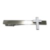 White Toned Religious Cross Tie Clip
