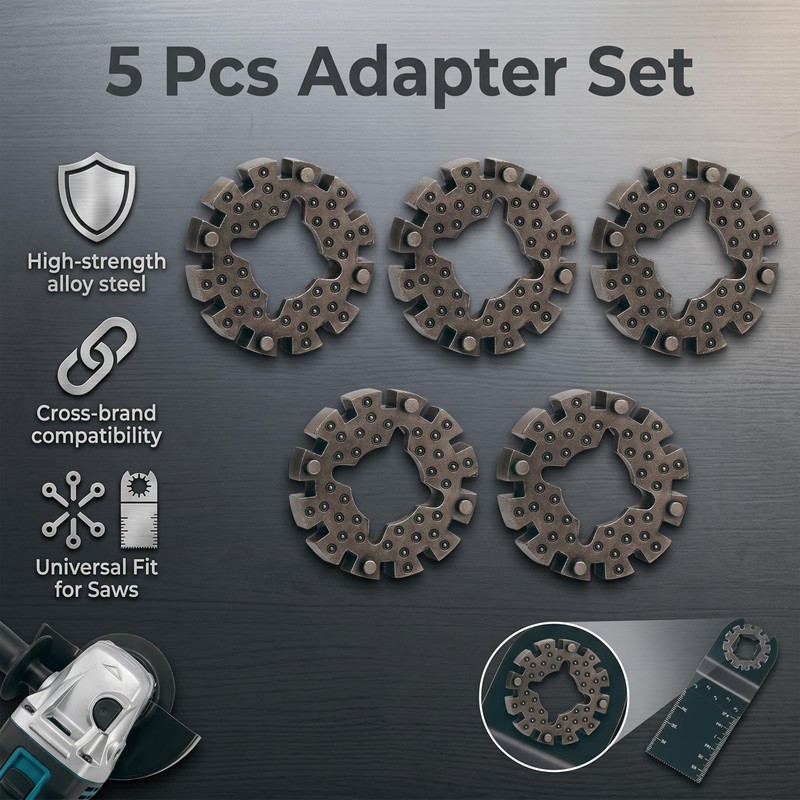 5Pcs Starlock Adapter, Starlock Multitool Blades Conversion Kit for DIY