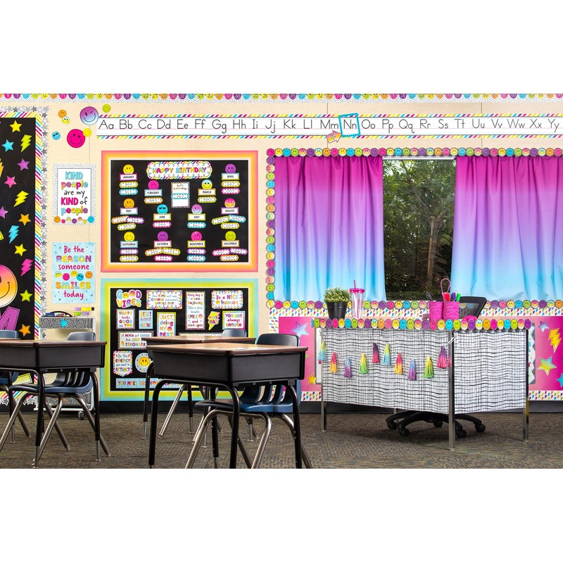 Teacher Created Resources Aqua and Lime Color Wash Straight Border