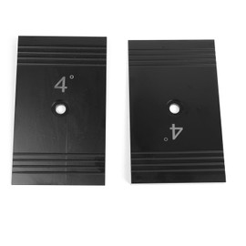 JADSOrBoBi 4 Degree Universal Pinion Angle Correction Shims, 3'' Suspension Axle Shims for Leaf Springs and Lift Blocks (Black)