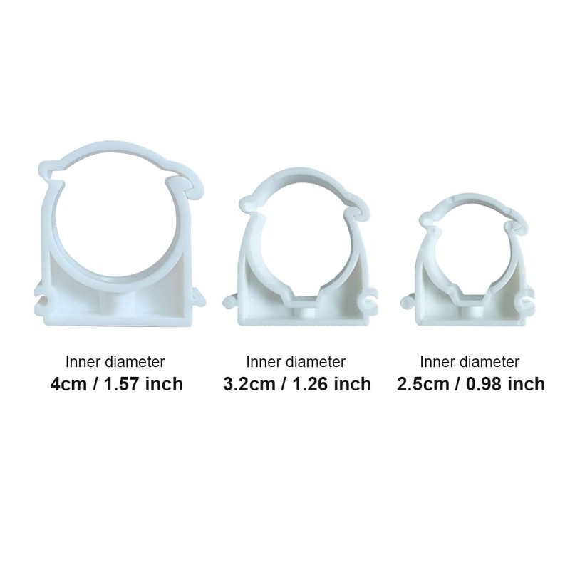 HLIWS 12PCS Inner Diameter 40mm,Plastic Water Pipe Fixed Clips,Tubing Clips,Universal