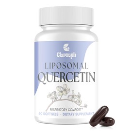 Clarusph Liposomal Quercetin | Immune* Support Supplement for Respiratory & Seasonal Allergy | Quercetin with Bromelain 1000mg - Blend with Vitamin C & Zinc | Bioflavonoids, 60 Softgels