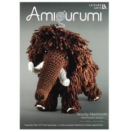 LEISURE ARTS Crochet Woolly Mammoth Kit – Beginner-Friendly Crochet Kit for Adults & Kids with Yarn, Hook, Needle & Instructions – Make Your Own 8” Amigurumi Animal