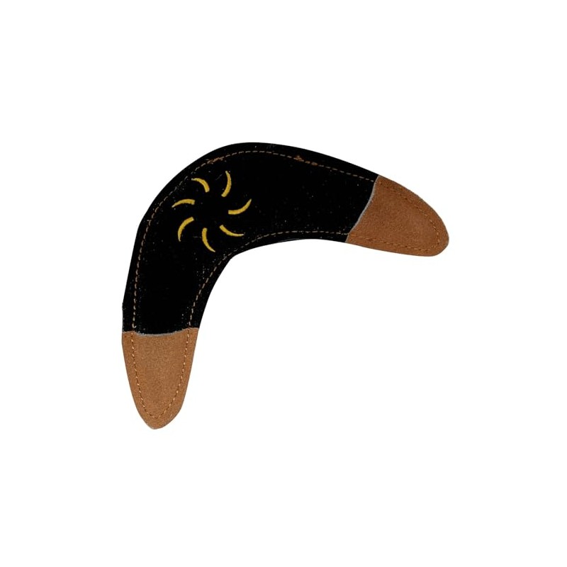 Aumüller Boomerang Leather Dog Toy, Black