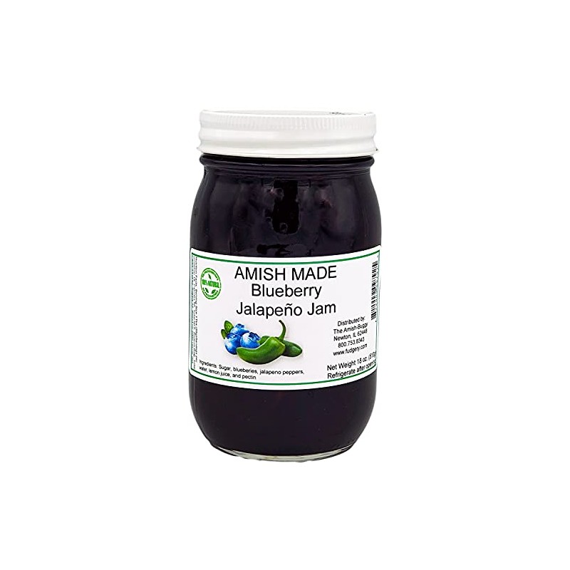 Amish Jam - Two 18 Oz Jars (Blueberry Jalapeno)