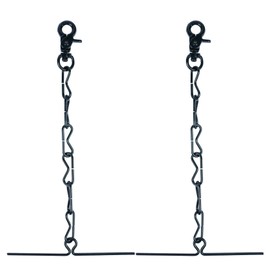 MELOTOUGH Tape Thong for Tool Belt Waist Electricians Tape Holder Chain with Keyring and trigger snap hook Black Plating 2 pack