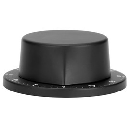 Black Kitchen Mechanical Timer Stainless Steel Reminder for Learning Baking with Magnet