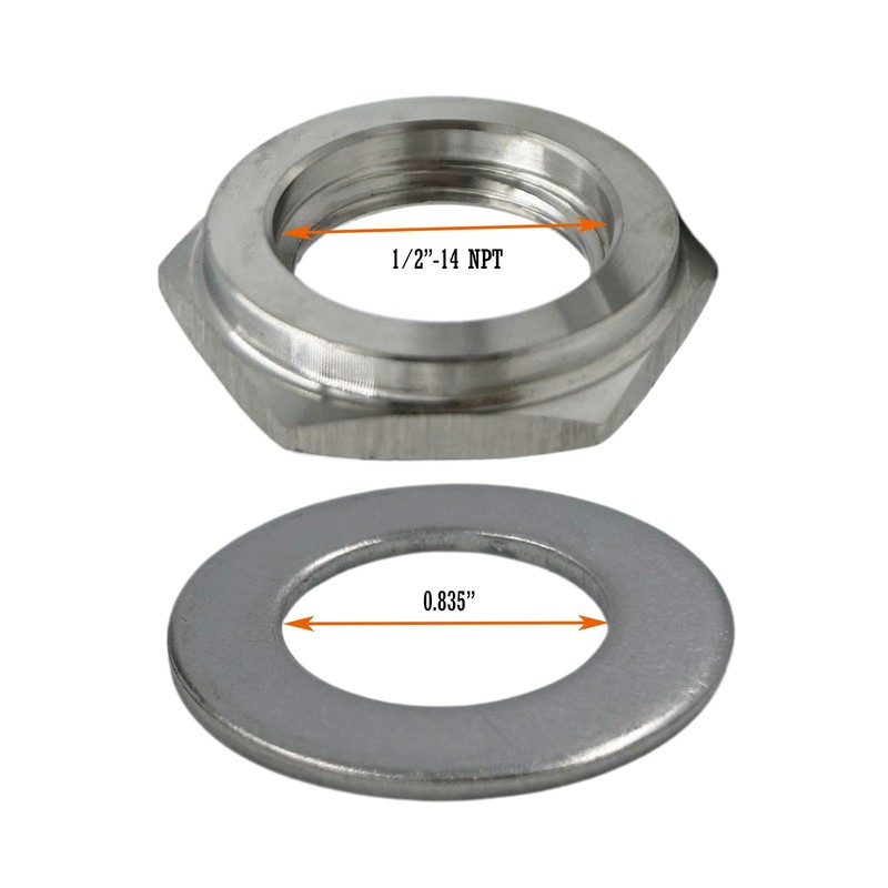 MENSI Replacement Nut and Washer for Tel-Tru Thermometer BQ300 Installation
