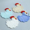 WAIT FLY Handmade Crochet Coasters Cute Chicken Drink Coaster Set