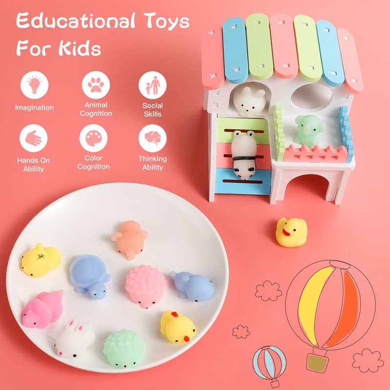 Aeyohni Squishies Mochi Squishy Toy 50pcs for Kids Party Favors
