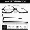 2 Pairs Makeup Reading Glasses for Women, Magnifying Flip Down