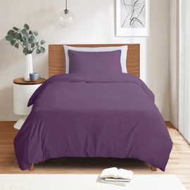 Mejoroom Purple Twin Duvet Cover - Duvet Cover Twin - Soft and Breathable Twin Bedding Sets with Zipper Closure, 2Pieces, 1 Duvet Cover (68x90”) and 1 Pillow sham(20x26”)