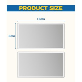 Flaconi 2 PCS 6"x3" Auto Spiegel,Sonnenblende Spiegel,Autospiegel,Spiegel Auto,Auto Kosmetikspiegel,Auto Spiegel Sonnenblende,Auto Makeup Spiegel,Auto Selbstklebend Spiegel für Auto LKW SUV