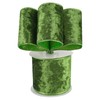 HUIHUANG 4 inch Moss Green Velvet Wired Ribbon Green Velvet