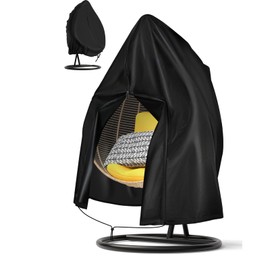 OZMI OZMI Egg Chair Covers 190x115cm, 420D Heavy Duty Single Hanging Egg Chair Cover with Drawstring Zipper, Waterproof Egg Swing Chair Covers Outdoor On Standing Egg Chair Cover