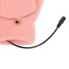 USB Heating Winter Gloves Cotton Knit Washable Women USB Fingerless
