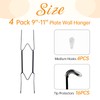 Plate Hangers for Wall for 9-11 inch, 4 Pack, Black