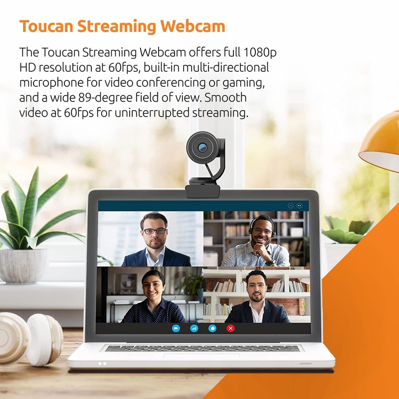 TOUCAN Streaming HD Webcam with 1080P at 30FPS or 2.5k
