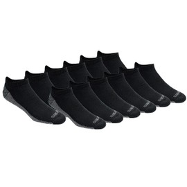Dickies Men's Dri-tech Moisture Control Low Cut Casual Socks, Black (12 Pairs)