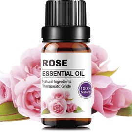 Aceites Esenciales de Rosas Aromaterapia - Natural 100% de Aceite Esencial Natural Conjunto de Difusores y Humidificadores con Caja de Regalo Exquisita (UVa Natural, 10 ML) (ROSAS)