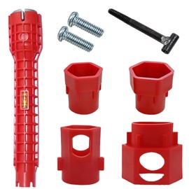 HcvGcm Tap Wrench, 14 in 1 Tap Key Tool, Multifunctional Sink Key for Sink and Kitchen Taps, Ideal for DIY and Professional Plumbing