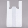 Carry-Out Plastic Bag-White Plain T-Shirt Bag 11.5"x6.5"x21.5" 15Mic (White, 1000/Case)