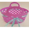 Greenbrier Easter Baskets Oval Plastic w Ribbons 7.5”H x 11.5”W