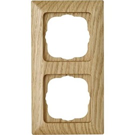 Kopp Milano 306630080 Cover Frame for 2 Sockets for Vertical and Horizontal Mounting Natural Oak